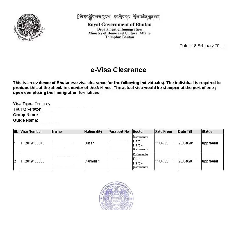 E-Visa of Bhutan